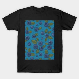 Blueberries on blue T-Shirt